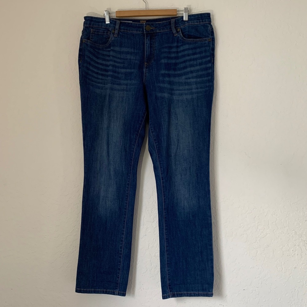 Kut‎ from the Kloth Carrie Boyfriend Jeans Women 16 Blue Stretch Denim Straight